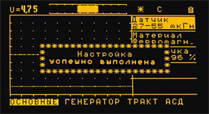 Вид экрана дефектоскопа ВД-10А